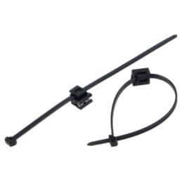 Colier de strângere; L: 200mm; W: 4,6mm; neagră; poliamidă; 225N