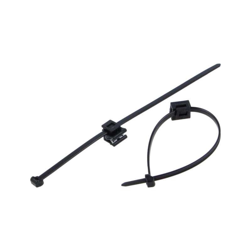 Colier de strângere; L: 200mm; W: 4,6mm; neagră; poliamidă; 225N