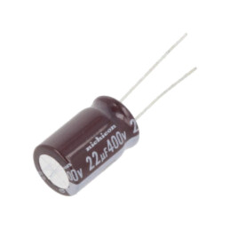 Condensator: electrolitic; THT; 22uF; 400VDC; Ø12,5x20mm; ±20%