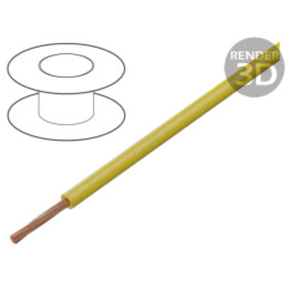 Cablu; FLRYW-B; 1x1,5mm2; litat; Cu; PVC; galben; 60V; 100m; Clasa: 5