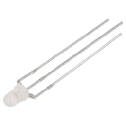 LED; roşie,verde; 3mm; 30mcd; 40°; Parte frontală: convex