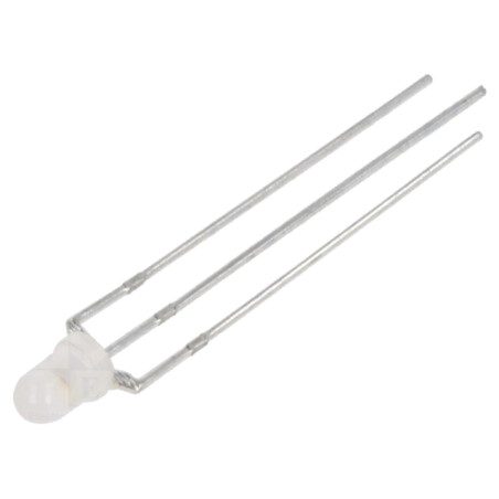 LED; roşie,verde; 3mm; 30mcd; 40°; Parte frontală: convex