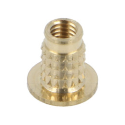 Adaos filetat; alamă; M5; BN 37896; Lung: 10,1mm; pt.plastic