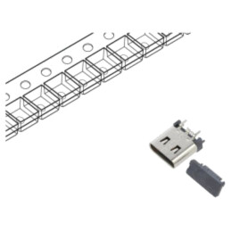 Conector: USB C; soclu; SMT; PIN: 16; verticală; top board mount