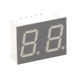 Afişaj: LED; cu 7 segmente; 12,7mm; 0,5"; Nr.car: 2; roşie; 40÷80mcd