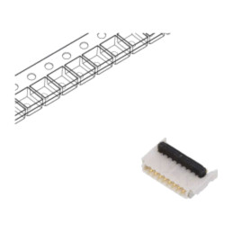 Conector: FFC/FPC; aurit; SMT; 500mA; 50V; FBH1; PIN: 8; Mat: LCP