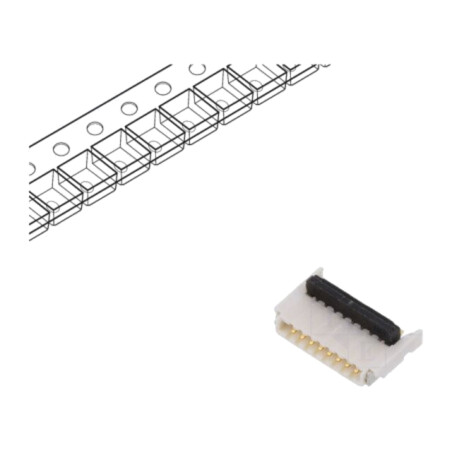 Conector: FFC/FPC; aurit; SMT; 500mA; 50V; FBH1; PIN: 8; Mat: LCP