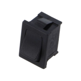 ROCKER; SPST; Poz: 2; OFF-ON; 5,5A/250VAC; neagră; RA1; -20÷105°C