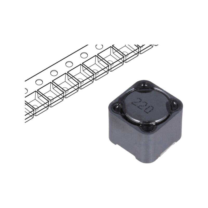 Inductor: fir; SMD; 22uH; 5A; 39mΩ; ±20%; 12x12x10mm; -40÷125°C Inductor: fir; SMD; 22uH; 5A; 39mΩ; ±20%; 12x12x10mm; -40÷125°C