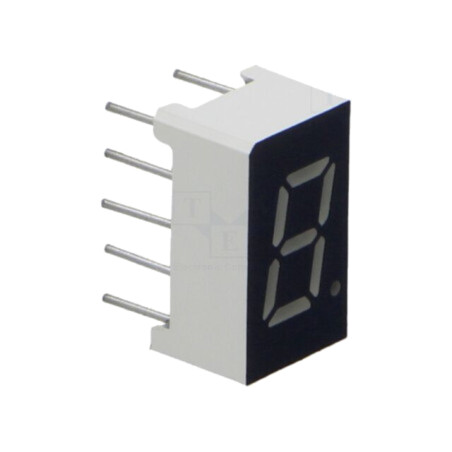 Afişaj: LED; cu 7 segmente; 7,62mm; 0,3"; 33mcd; anod; Culoare: gri