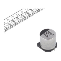 Condensator: electrolitic; low ESR; SMD; 1500uF; 10VDC; Ø10x10,2mm