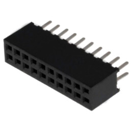 Conector: şiruri pini; soclu; mamă; PIN: 20; drept; 1A; THT; 1,27mm