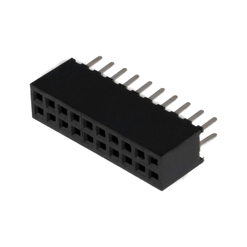 Conector: şiruri pini; soclu; mamă; PIN: 20; drept; 1A; THT; 1,27mm