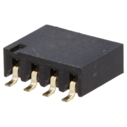 Conector: şiruri pini; soclu; mamă; PIN: 4; orizontală; SMT; 2,54mm