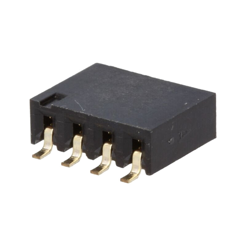 Conector: şiruri pini; soclu; mamă; PIN: 4; orizontală; SMT; 2,54mm Conector: şiruri pini; soclu; mamă; PIN: 4; orizontală; SMT; 2,54mm
