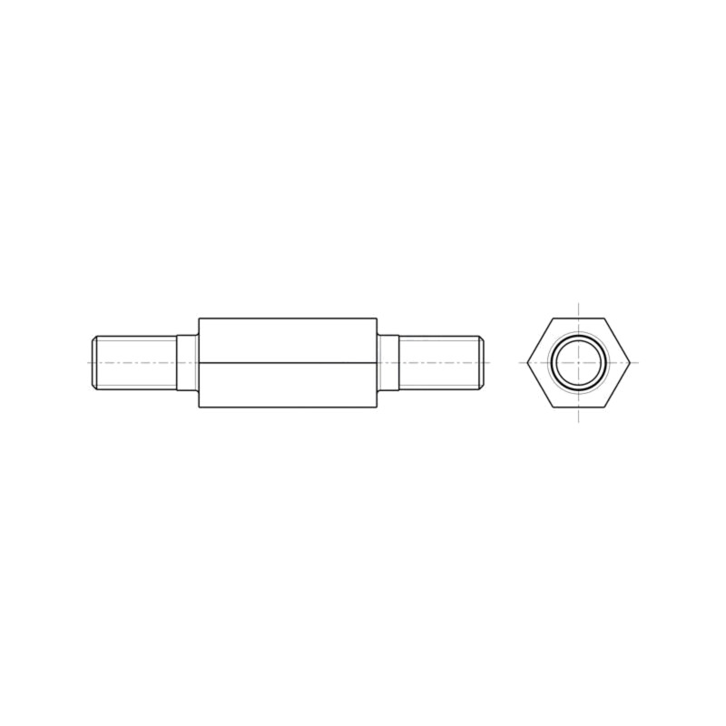 Piuliţă-distanţieră filetată; 10mm; Filet ext: M3; hexagonală Piuliţă-distanţieră filetată; 10mm; Filet ext: M3; hexagonală
