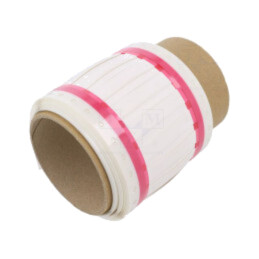 Marcaje termocontractabile; 50mm; albă; Rată contractare: 3: 1