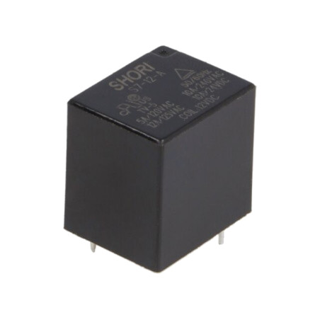 Releu: electromagnetic; SPST-NO; Ubobină: 12VDC; 15A/125VAC; S7