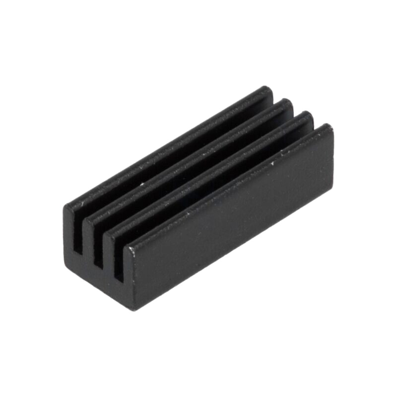Radiator: extrudat; neagră; L: 19,05mm; W: 6,35mm; H: 4,83mm Radiator: extrudat; neagră; L: 19,05mm; W: 6,35mm; H: 4,83mm