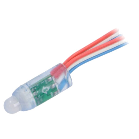 LED; RGB; IP65; 140°; Ø12mm; Controler: UCS1903,WS2811; 5VDC