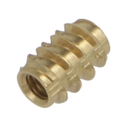 Adaos filetat; alamă; M3; BN 37879; Lung: 8mm; pt.lemn,pt.plastic