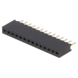 Conector: şiruri pini; soclu; mamă; PIN: 14; drept; 1A; THT; 1,27mm