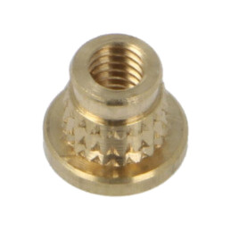 Adaos filetat; alamă; M4; BN 37898; Lung: 5,6mm; pt.plastic