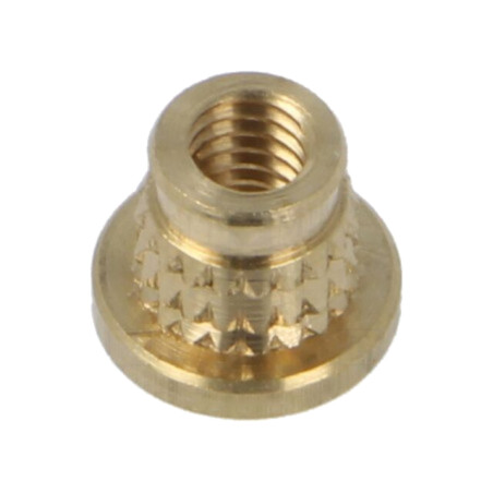 Adaos filetat; alamă; M4; BN 37898; Lung: 5,6mm; pt.plastic