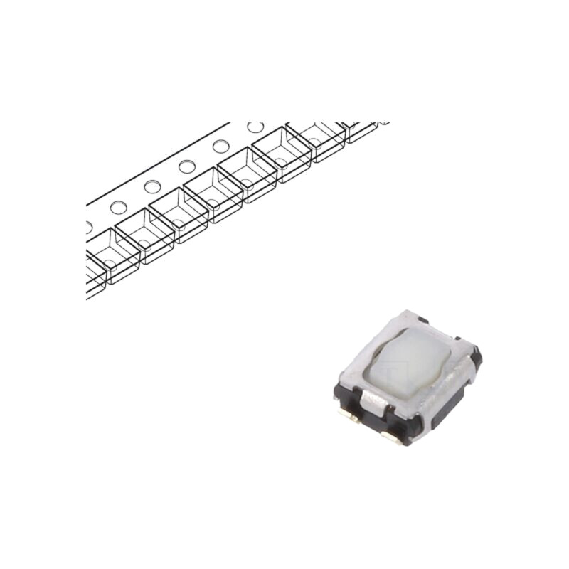 Microîntrerupător TACT; SPST; Poz: 2; SMT; fără; 2,4N; 1,7mm; EVPAA