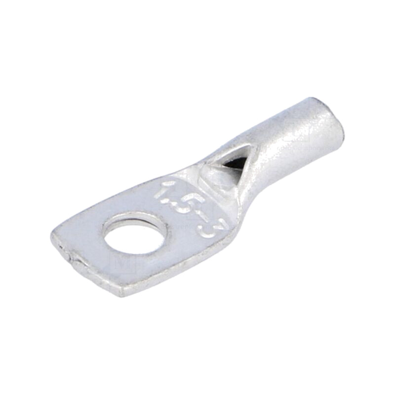 Vârf: inelar tubular; M3; 1,5mm2; crimpat; pe cablu; cositorit Vârf: inelar tubular; M3; 1,5mm2; crimpat; pe cablu; cositorit