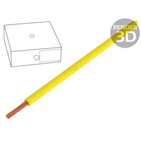 Cablu; H05V-K; litat; Cu; 1mm2; PVC; galben; 300V,500V; 250m; Clasa: 5