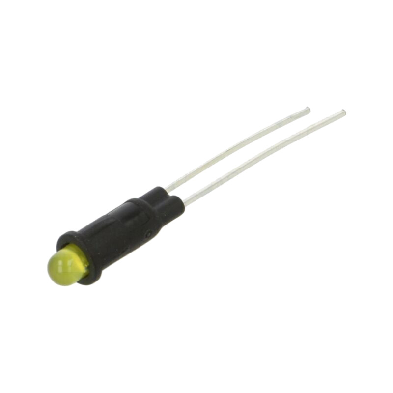 Lampă de control: LED; galbenă; 2VDC; PM3; plastic; 3mm; 30mcd Lampă de control: LED; galbenă; 2VDC; PM3; plastic; 3mm; 30mcd