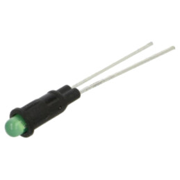 Lampă de control: LED; verde; 2,1VDC; Ø4mm; PM3; plastic; ØLED: 3mm