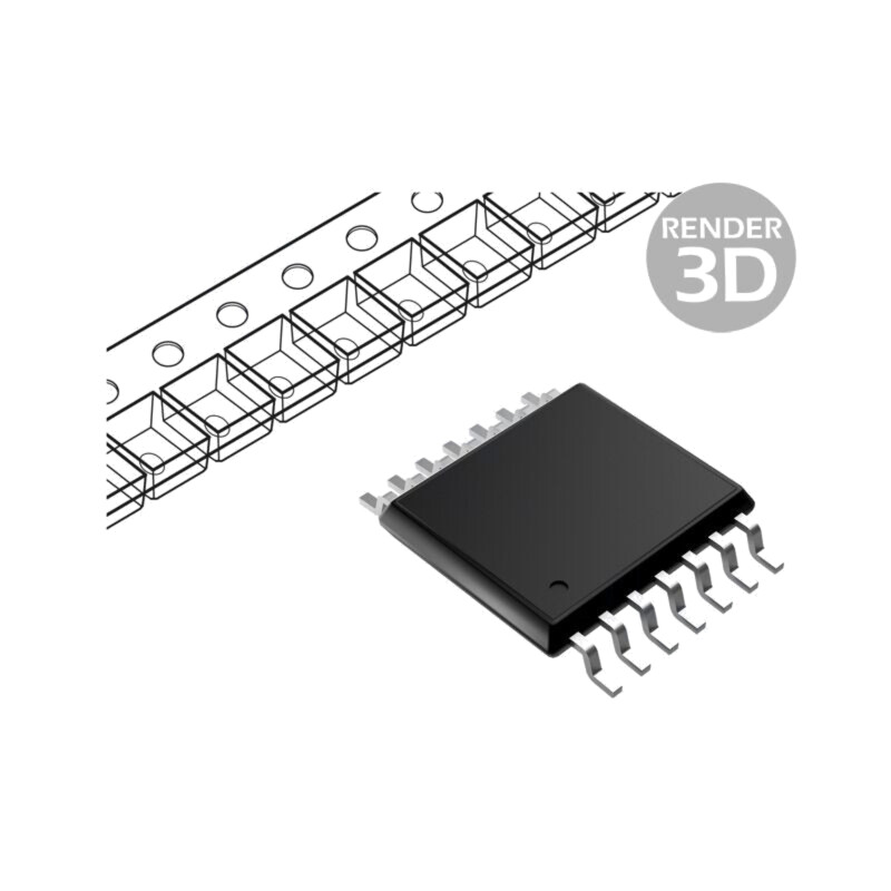 IC: digital; flip-flop D; Ch: 2; CMOS; SMD; TSSOP14; rolă,bandă