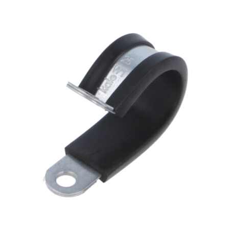 Clipsuri; Øbuclă: 25mm; W: 15mm; oţel; Material protecţie: EPDM