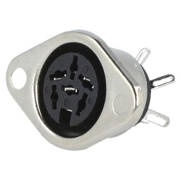 Conector: DIN; soclu; mamă; PIN: 6; 240°; drept; lipire