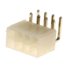 Conector: cablu-placă; soclu; tată; PIN: 8; N42G; 600V; în unghi 90°