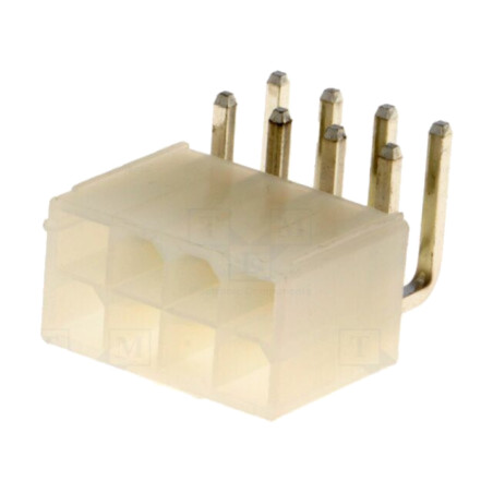 Conector: cablu-placă; soclu; tată; PIN: 8; N42G; 600V; în unghi 90°