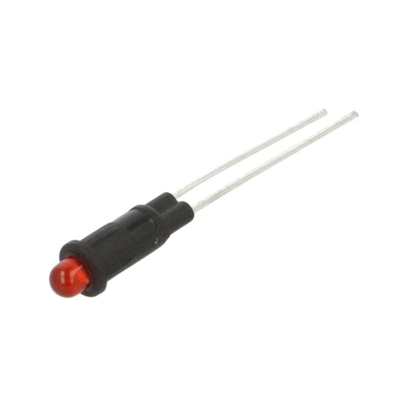 Lampă de control: LED; roşie; 2,1VDC; PM3; plastic; 3mm; 2mcd Lampă de control: LED; roşie; 2,1VDC; PM3; plastic; 3mm; 2mcd