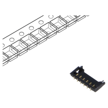Conector: cablu-placă; soclu; tată; Pico-EZMate; PIN: 6; SMT; 1,5A