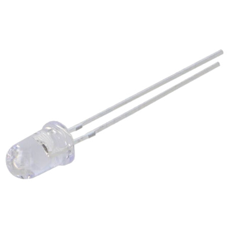 Emiţător IR; 5mm; 770÷790nm; transparent; P opt: 80÷90mW; 15°; THT