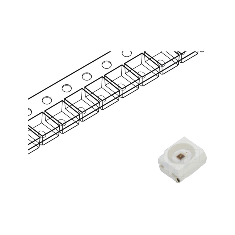 Emiţător IR; 770÷790nm; transparent; P opt: 80÷90mW; 120°; SMD Emiţător IR; 770÷790nm; transparent; P opt: 80÷90mW; 120°; SMD