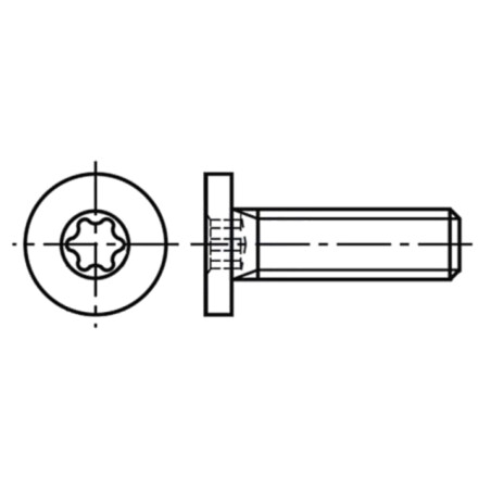Şurub; M2x4; 0,4; Cap: cap rotund; Torx®; TX05; oțel inoxidabil A2