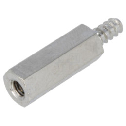 Piuliţă-distanţieră filetată; 15mm; Filet int: M3; hexagonală
