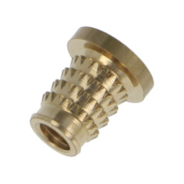 Adaos filetat; alamă; M4; BN 37898; Lung: 8,5mm; pt.plastic