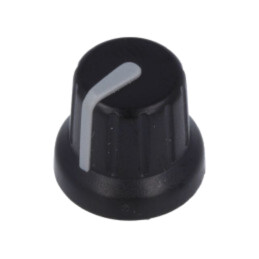 Buton rotativ; miniaturale,cu indicator; ABS; Øax: 6mm; Ø16x14mm