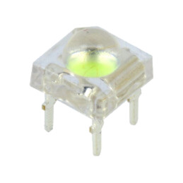 LED Super Flux; albastru (ice blue); 7,62x7,62mm; 65÷70lm; 120°