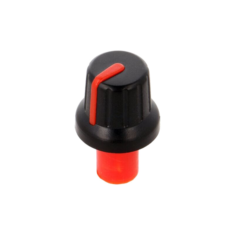 Buton rotativ; cu indicator; ABS; Øax: 6mm; Ø16x14,4mm; neagră Buton rotativ; cu indicator; ABS; Øax: 6mm; Ø16x14,4mm; neagră