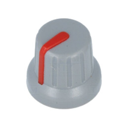 Buton rotativ; miniaturale,cu indicator; ABS; Øax: 6mm; Ø16x14mm