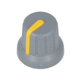 Buton rotativ; miniaturale,cu indicator; ABS; Øax: 6mm; Ø16x14mm
